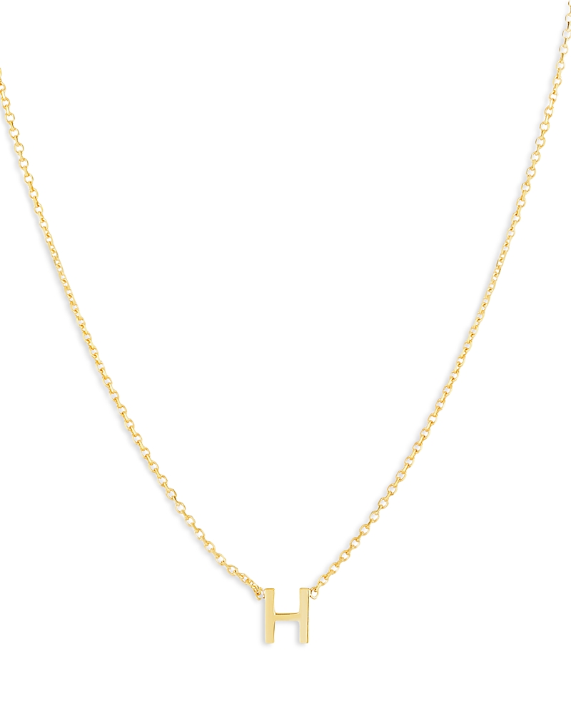 Moon & Meadow 14K Yellow Gold Initial Pendant Necklace, 16