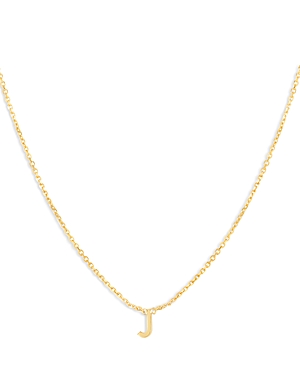 Moon & Meadow 14k Yellow Gold Initial Pendant Necklace In J