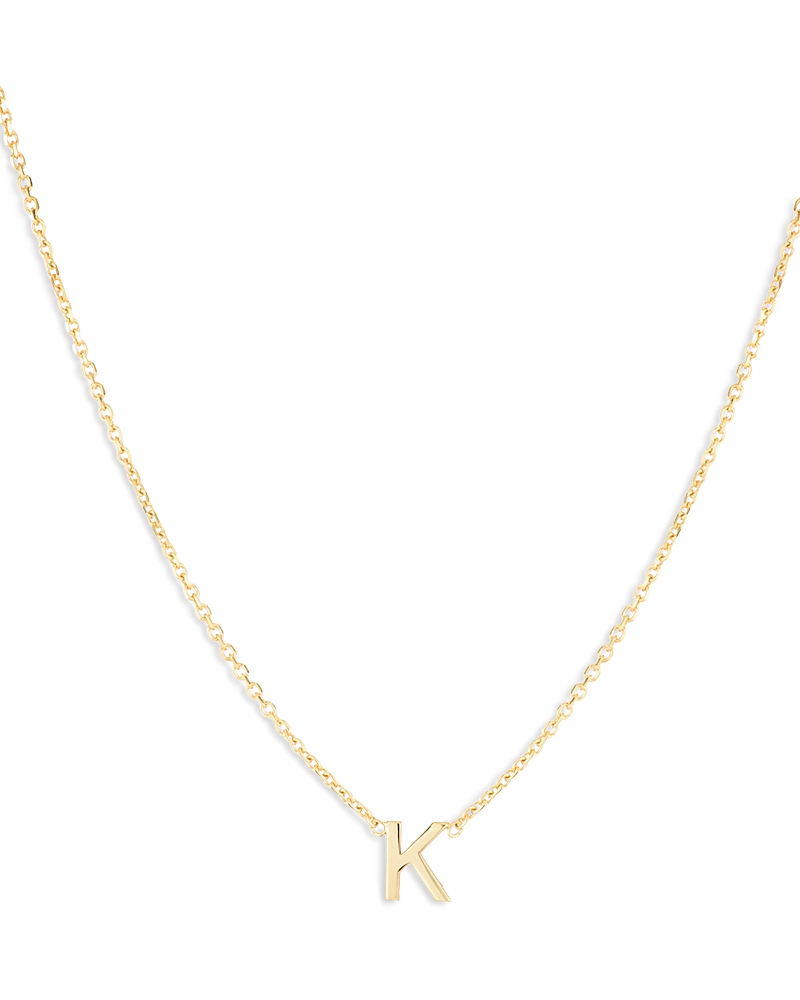 Moon & Meadow 14K Yellow Gold Initial Pendant Necklace, 16 · OS