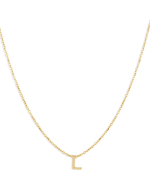 Moon & Meadow 14k Yellow Gold Initial Pendant Necklace In L