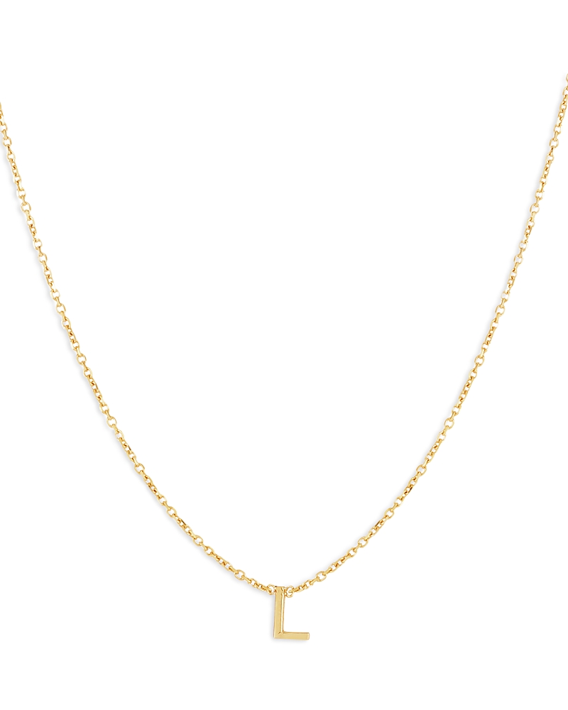 Moon & Meadow 14K Yellow Gold Initial Pendant Necklace, 16 · OS