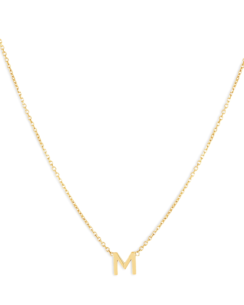 Moon & Meadow 14k Yellow Gold Initial Pendant Necklace In M