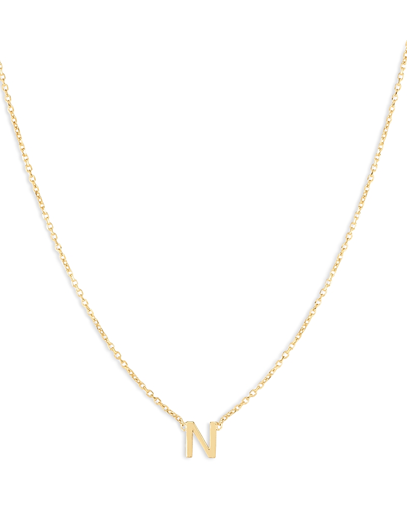 Moon & Meadow 14K Yellow Gold Initial Pendant Necklace, 16 · OS