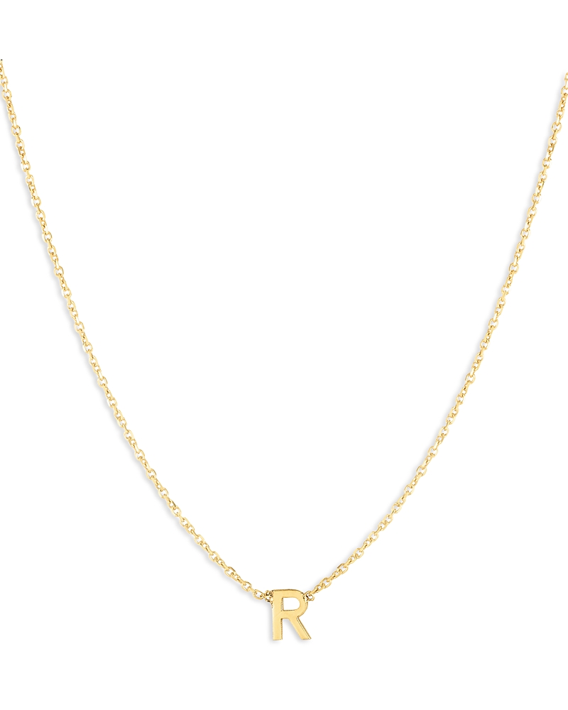 Moon & Meadow 14K Yellow Gold Initial Pendant Necklace, 16