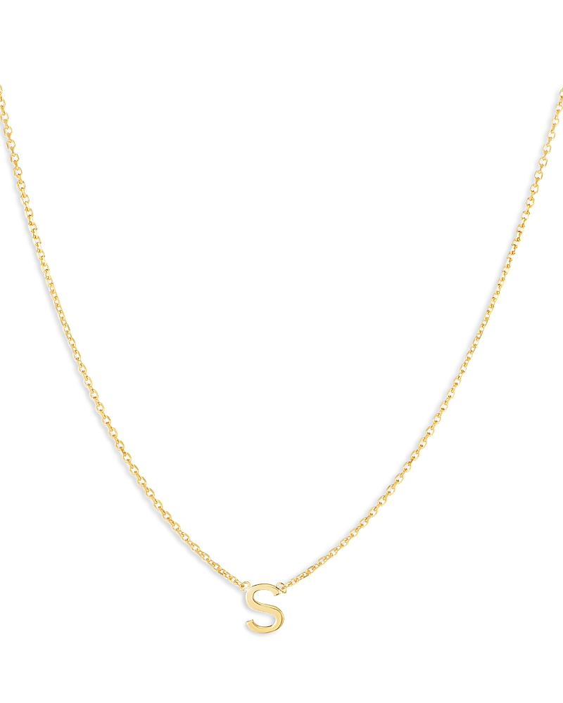 Moon & Meadow 14K Yellow Gold Initial Pendant Necklace, 16 · OS