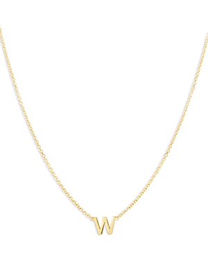 Moon & Meadow 14k Yellow Gold Initial Pendant Necklace In W