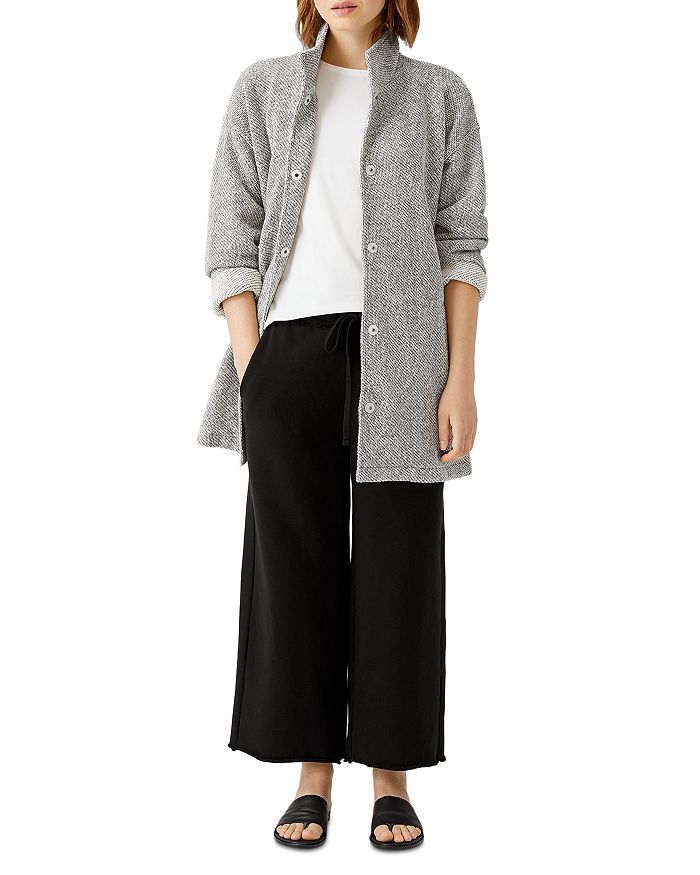 Eileen Fisher Petites Stand Collar Cotton Jacket | Bloomingdale's