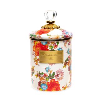MacKenzie-Childs Flower Market Medium Canister - White | Bloomingdale's Mackenzie-Childs