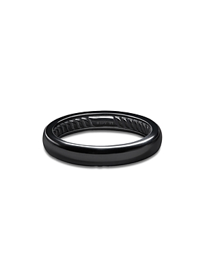 David Yurman Men's Dy Classic Band Ring In Titanium, 4mm In Black Titanium