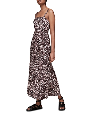 Whistles Eleta Clouded Leopard Dress In Leopard Print