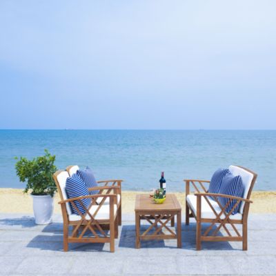 Fontana 4-Piece Outdoor Living Set with Accent Pillows