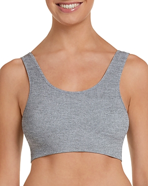 Shop Honeydew Bailey Ribbed Bralette In Heather Grey