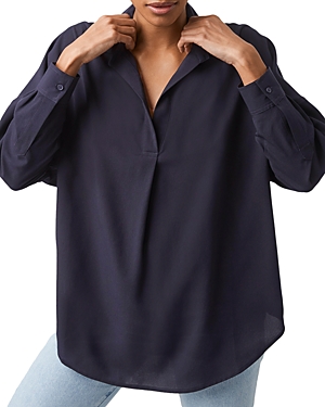 FRENCH CONNECTION CREPE POPOVER SHIRT