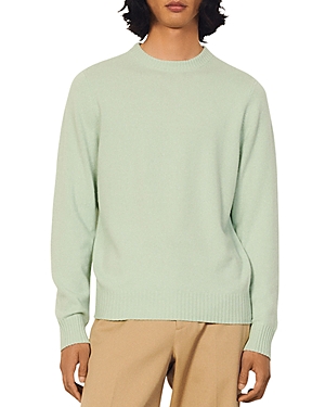 Sandro Crewneck Cashmere Sweater In Light Green