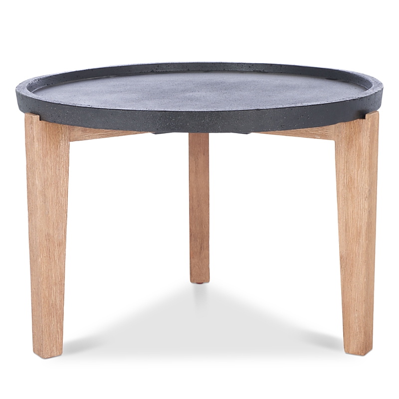 Safavieh Valton Collection Weather Resistant Concrete Side Table In Black