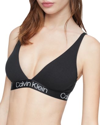 Modern Structure Lightly Lined Triangle Bralette Grey Heather XL by Calvin  Klein