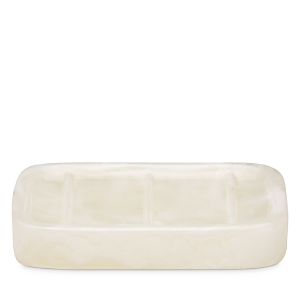 Pigeon & Poodle Abiko Soap Dish In Pearl White