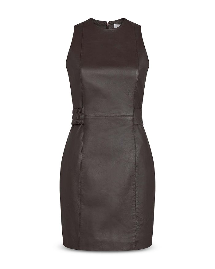 Terra & Sky Plus Size Knee Length Faux Leather Dress 