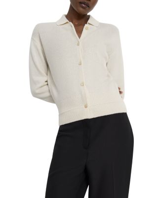 theory cashmere cropped cardigan