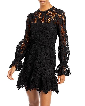 AQUA Lace Mini Dress - 100% Exclusive | Bloomingdale's