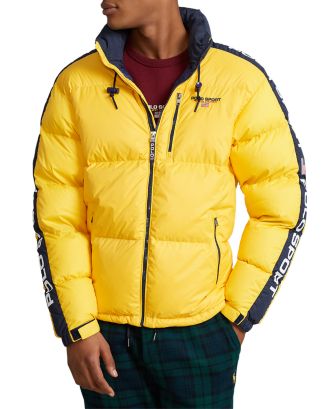 Polo sport shop puffer jacket yellow