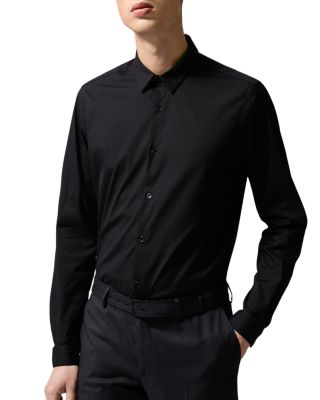 Men's Black Designer Dress Shirts 