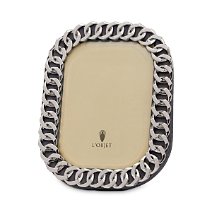 L'objet Cuban Link 8 X 10 Picture Frame In Platinum