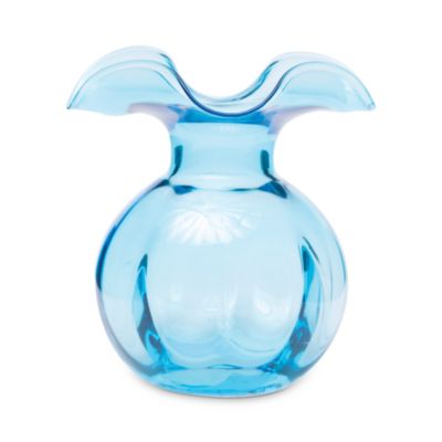VIETRI - Hibiscus Glass Bud Vase, Aqua