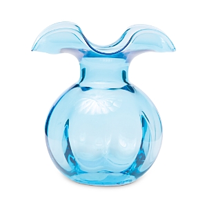 Vietri Hibiscus Glass Bud Vase, Aqua