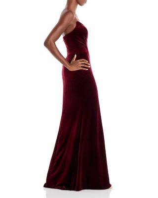 Strapless Velvet Gown - Exclusive