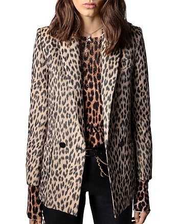 Zadig & Voltaire Visko Leopard Print Jacket | Bloomingdale's