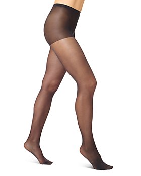 Donna Karan Body Perfect Hosiery Waist Embrace Perfect Sheer Pantyhose  0B856 Small/Black at  Women's Clothing store