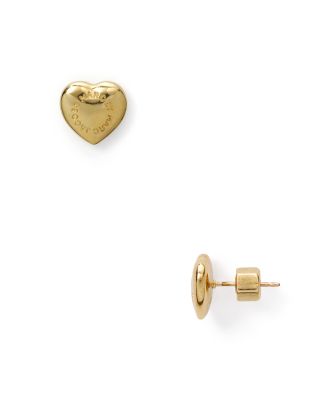 MARC JACOBS - Domed Logo Heart Stud Earrings