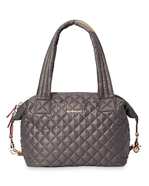 Mz Wallace Medium Sutton Deluxe Tote In Magnet Oxford/gold