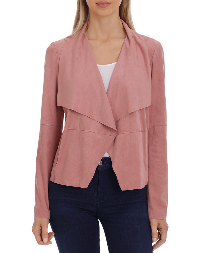 Bagatelle Faux Suede Drape Front Jacket Bloomingdale s