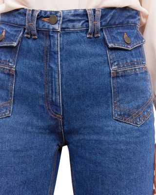 Anna High Waist Flare Jeans in Blue