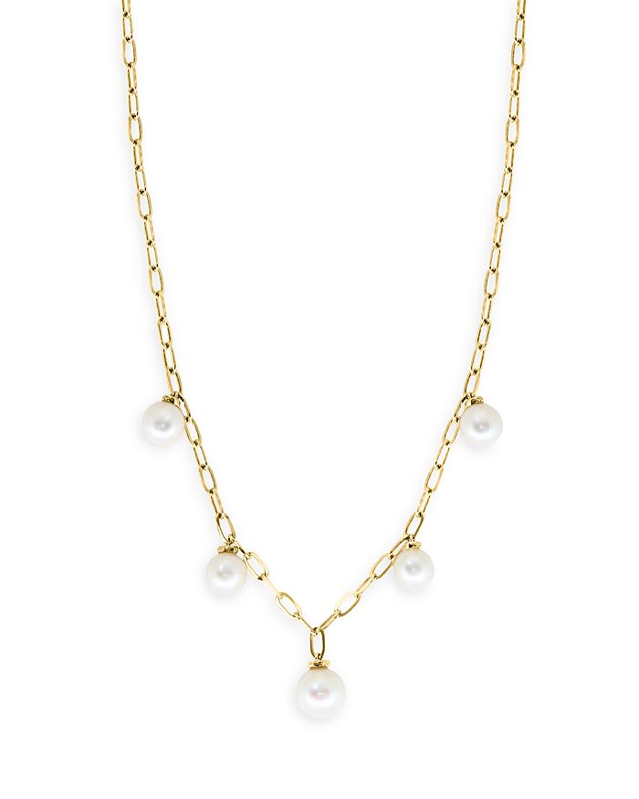Bloomingdale's - Cultured Freshwater Pearl Dangle Statement Necklace in 14K Yellow Gold, 18" - 100% Exclusive
