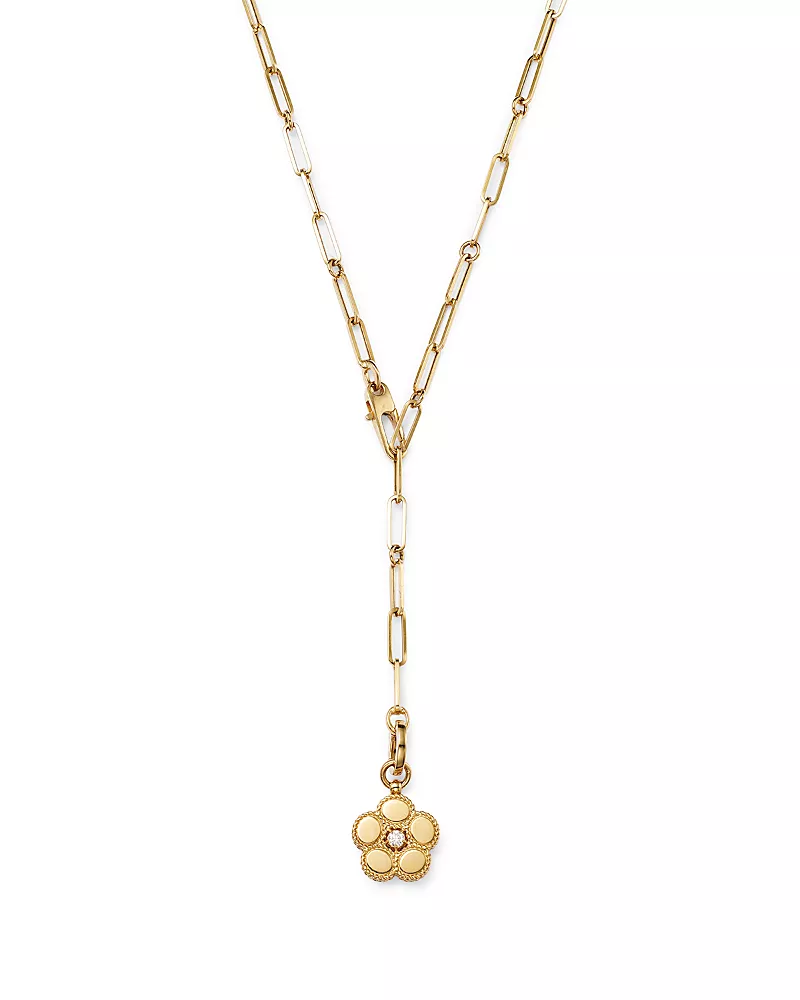 Roberto Coin 18K Yellow Gold Daisy Diamond Pendant Necklace, 15 - Exclusive