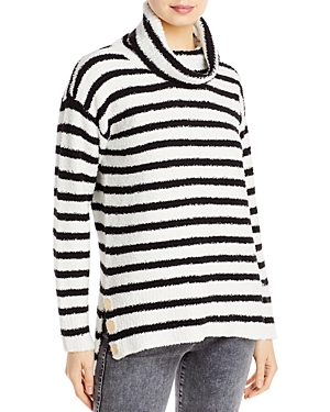 Karl Lagerfeld Paris striped cowl neck sweater