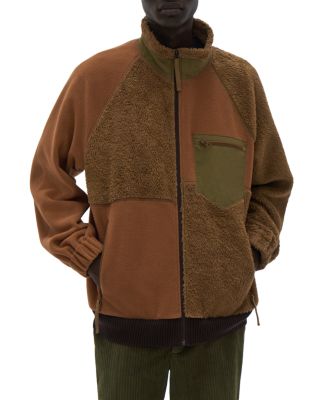 Helmut purchases lang brown fleece patchwork jacket size S