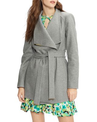 ted baker wrap coat grey