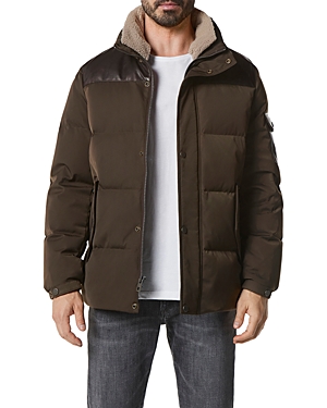 ANDREW MARC AINSWORTH YETI QUILTED TRIMMED DOWN JACKET