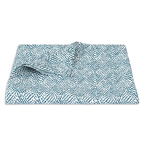 Shop Matouk Duma Diamond Round Tablecloth, 90 In Blue