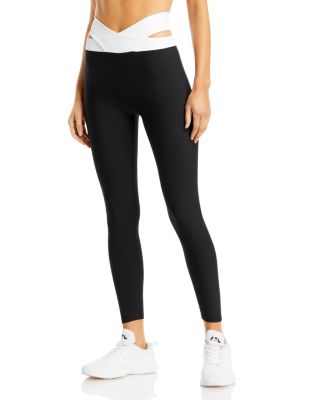 AQUA Criss Cross Waist Leggings - 100 