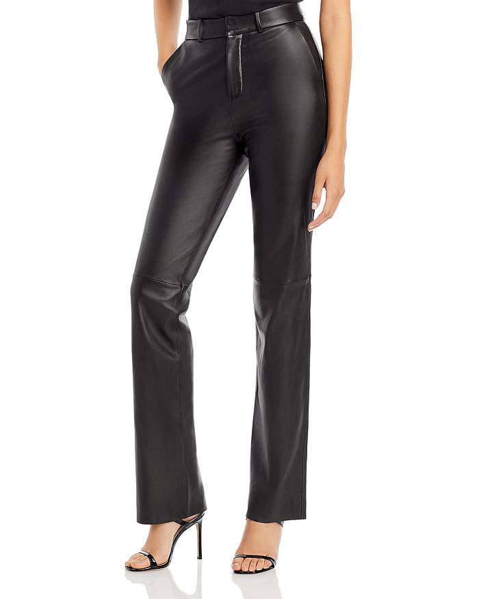 Sergio Hudson Leather Trousers | Bloomingdale's