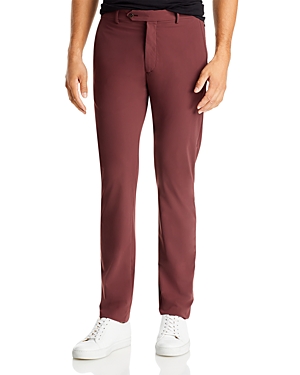 Zanella Active Stretch Flat Front Pants In Dark Red