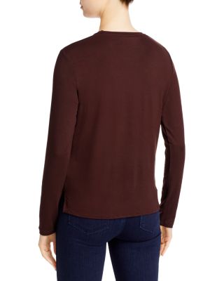 Soft Touch Long Sleeve Semi Relaxed Crewneck with Side Slits