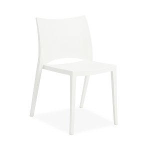 Euro Style Leslie Stacking Side Chair, Set Of 2 In White