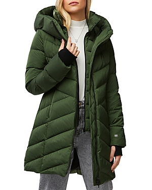 Soia & Kyo Women's Asymmetric Hooded Down Puffer Coat In Moss