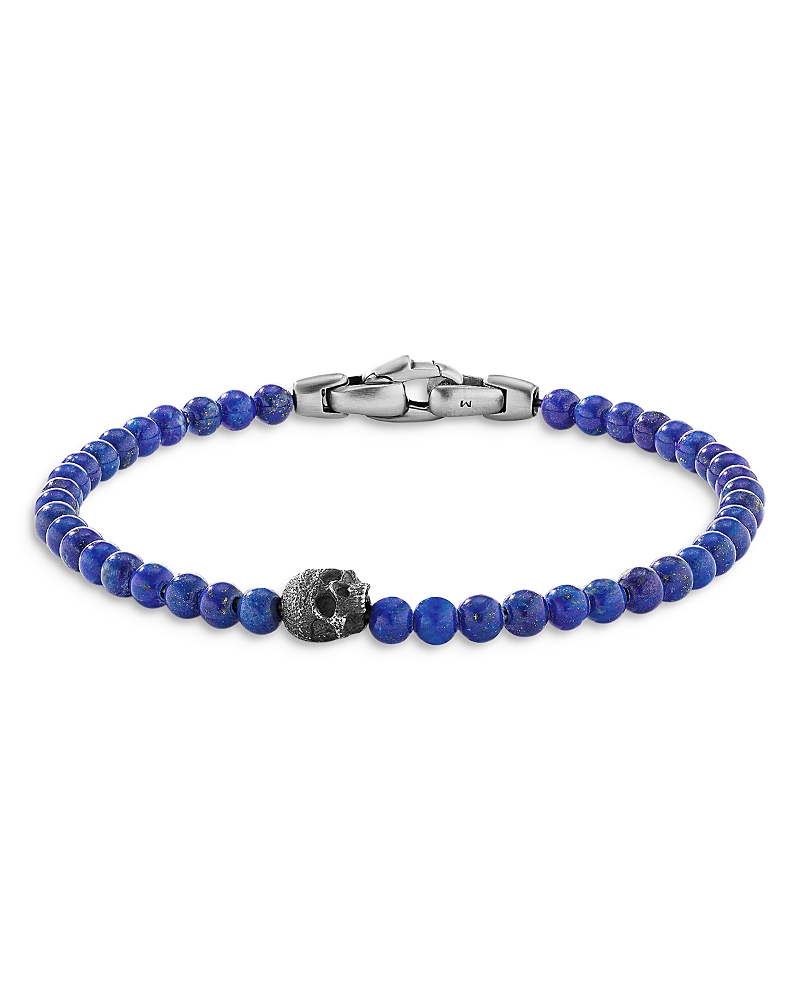 David Yurman Spiritual Beads Skull Bracelet with Lapis Lazuli
